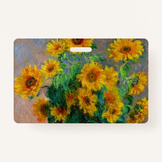 Monet-zonnebloemen Badge (Voorkant)