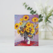 Monet-zonnebloemen Briefkaart (Staand voorkant)