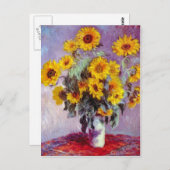 Monet-zonnebloemen Briefkaart (Voorkant / Achterkant)