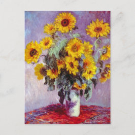 Monet-zonnebloemen Briefkaart