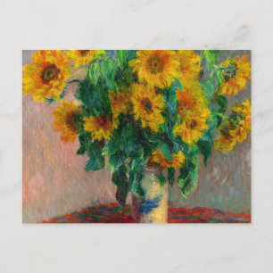 Monet-zonnebloemen Briefkaart