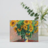 Monet-zonnebloemen Briefkaart (Staand voorkant)