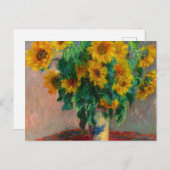 Monet-zonnebloemen Briefkaart (Voorkant / Achterkant)