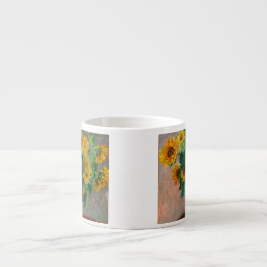 Monet-zonnebloemen Espresso Kop (Voorkant)