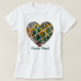 Monet Zonnebloemen Hart gepersonaliseerde offerte T-shirt