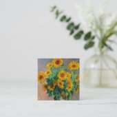 Monet-zonnebloemen Informatiekaartje (Staand voorkant)