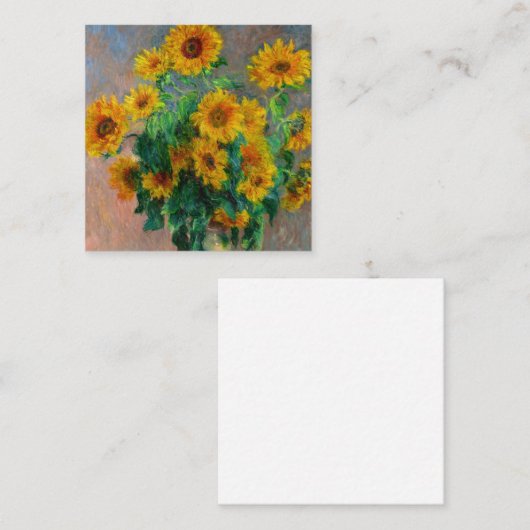 Monet-zonnebloemen Informatiekaartje (Voorkant / Achterkant)
