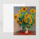 Monet-zonnebloemen Kaart (Voorkant / Achterkant)