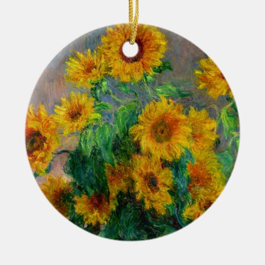 Monet-zonnebloemen Keramisch Ornament (Voorkant)