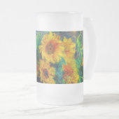 Monet-zonnebloemen Matglas Bierpul (Voorkant rechts)