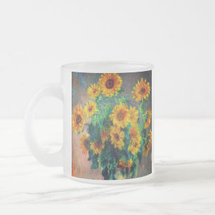 Monet-zonnebloemen Matglas Koffiemok