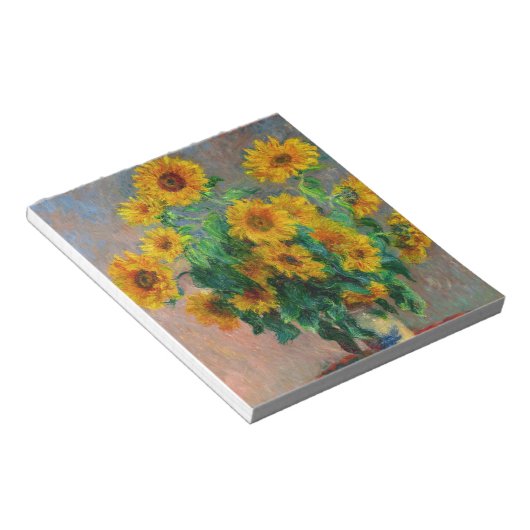 Monet-zonnebloemen Notitieblok (Schuin)