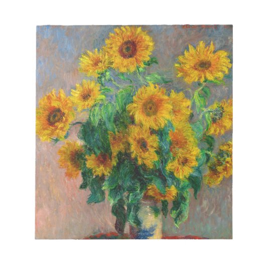 Monet-zonnebloemen Notitieblok (Voorkant)