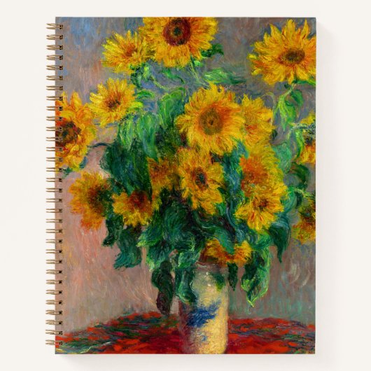 Monet-zonnebloemen Notitieboek (Voorkant)
