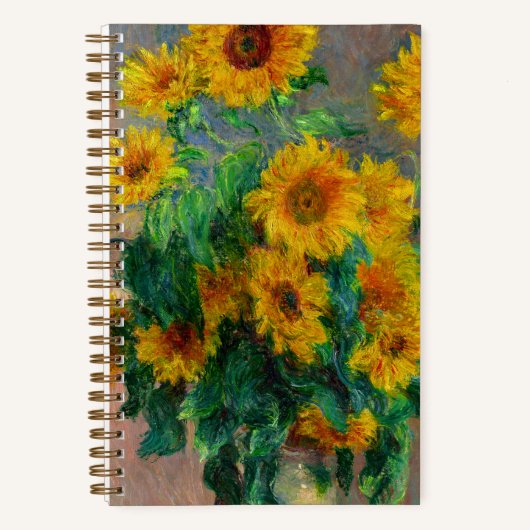Monet-zonnebloemen Notitieboek (Voorkant)