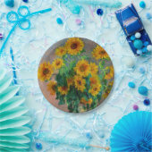 Monet-zonnebloemen Papieren Bordje (Feest)