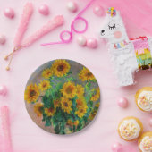 Monet-zonnebloemen Papieren Bordje (Feest)