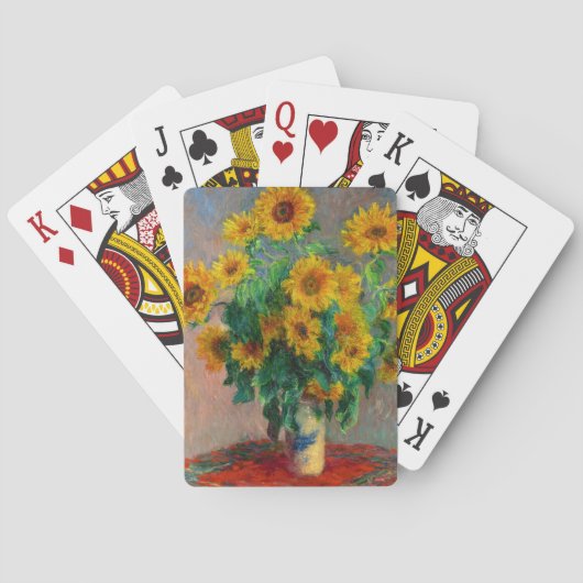 Monet-zonnebloemen Pokerkaarten (Achterkant)