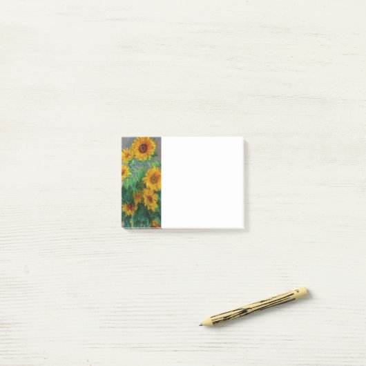 Monet-zonnebloemen Post-it® Notes (Op bureau)