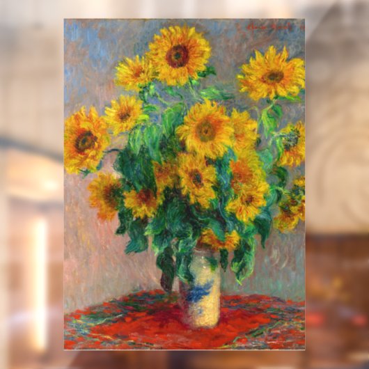 Monet-zonnebloemen Raamsticker (Vel 2)