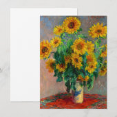 Monet-zonnebloemen Save The Date (Voorkant / Achterkant)