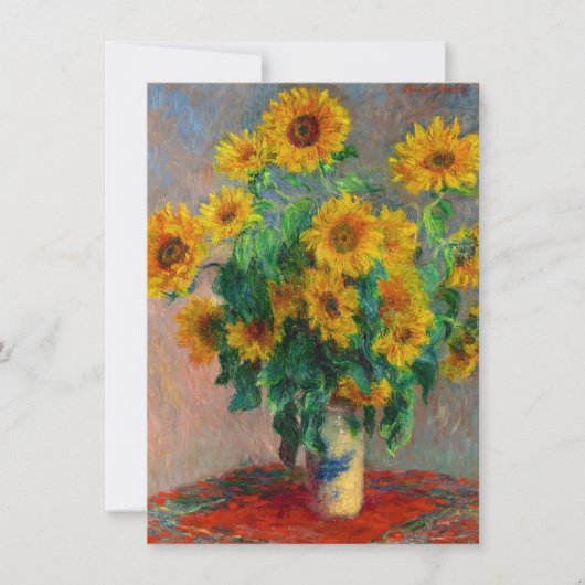 Monet-zonnebloemen Save The Date (Voorkant)