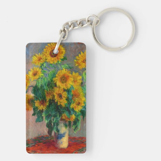 Monet-zonnebloemen Sleutelhanger (achterkant)