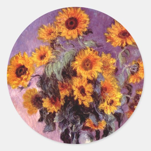 Monet Zonnebloemen Stickers (Voorkant)