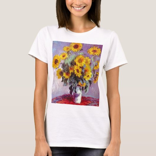Monet-zonnebloemen T-shirt (Voorkant)