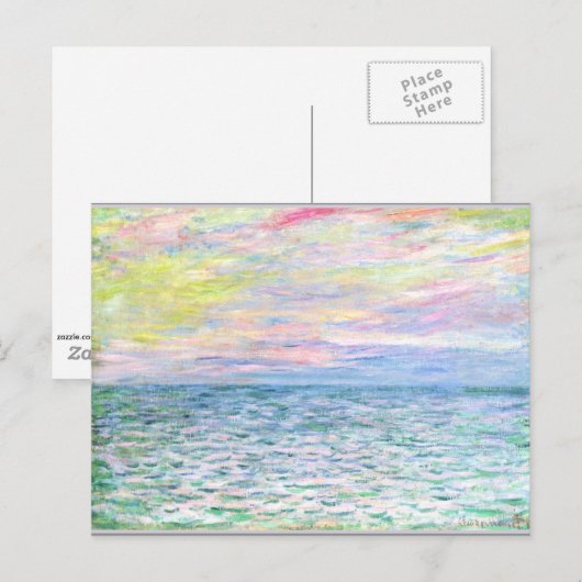 Monet - Zonsondergang bij Pourville, Briefkaart (Voorkant / Achterkant)