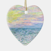 Monet - Zonsondergang bij Pourville, fijne kunst Keramisch Ornament (Rechts)