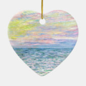 Monet - Zonsondergang bij Pourville, fijne kunst Keramisch Ornament (Achterkant)