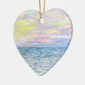 Monet - Zonsondergang bij Pourville, fijne kunst Keramisch Ornament (Links)