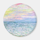 Monet - Zonsondergang bij Pourville, fijne kunst Magneet (Voorkant)
