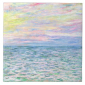 Monet - Zonsondergang bij Pourville, fijne kunst Tegeltje (Voorkant)