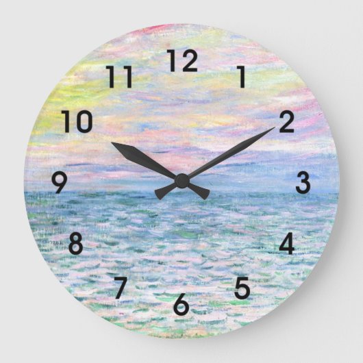 Monet - Zonsondergang bij Pourville Grote Klok (Voorkant)