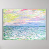 Monet - Zonsondergang bij Pourville, kunst Poster (Voorkant)