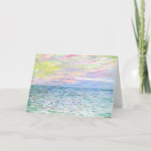 Monet - Zonsondergang bij Pourville, kunstdruk Kaart (Voorkant)