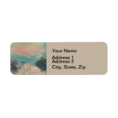 Monet Zonsondergang fijne kunst impressionistische Etiket (Voorkant)