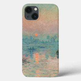 Monet Zonsondergang op de Seine Fijne Kunst Impres Case-Mate iPhone Case