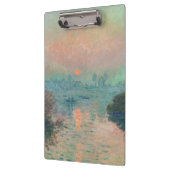 Monet Zonsondergang op de Seine Fijne Kunst Impres Klembord (Links)