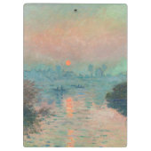 Monet Zonsondergang op de Seine Fijne Kunst Impres Klembord (Achterkant)