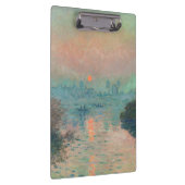 Monet Zonsondergang op de Seine Fijne Kunst Impres Klembord (Rechts)