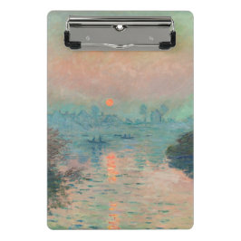 Monet Zonsondergang op de Seine Fijne Kunst Impres Mini Klembord