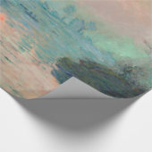 Monet Zonsondergang Seine Fijne Kunst Impressionis Cadeaupapier (Hoek)