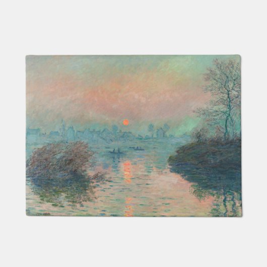 Monet Zonsondergang Seine Fijne Kunst Impressionis Deurmat (Voorkant)