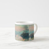 Monet Zonsondergang Seine Fijne Kunst Impressionis Espresso Kop (Voorkant rechts)