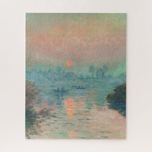 Monet Zonsondergang Seine Fijne Kunst Impressionis Legpuzzel