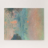 Monet Zonsondergang Seine Fijne Kunst Impressionis Legpuzzel (Horizontaal)
