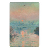 Monet Zonsondergang Seine Fijne Kunst Impressionis Mini Klembord (Achterkant)